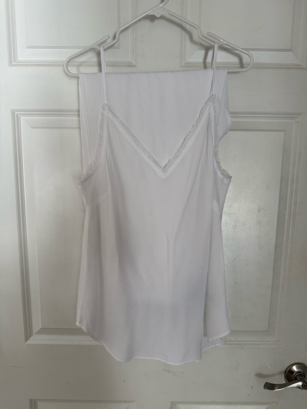 cloth & stone White fringe-Trim Camisole and jogger pants never worn